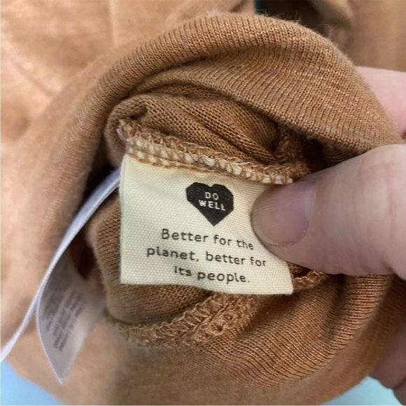 Madewell Highpoint Dolman-Sleeve Slouchy Tee Orange Women's Size XS - Picture 8 of 9